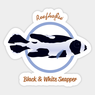 Black and White Snapper Sticker